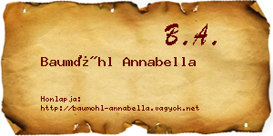 Baumöhl Annabella névjegykártya
